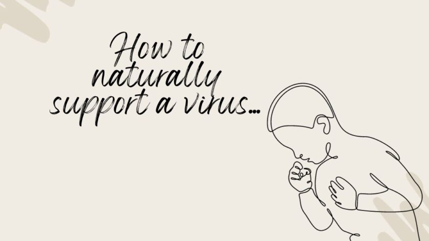 How to naturally support a virus with silhouette of child coughing