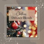 Christmas Diffuser Blends with a closeup of a Christmas Tree in the Background