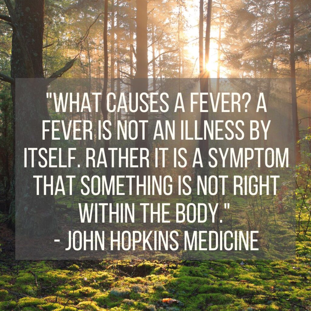 What causes a fever is not an illness by itself.