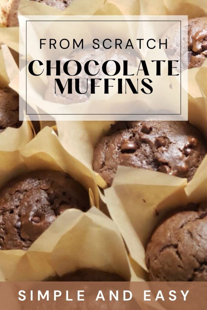 Pinterest Image Triple Chocolate Muffins