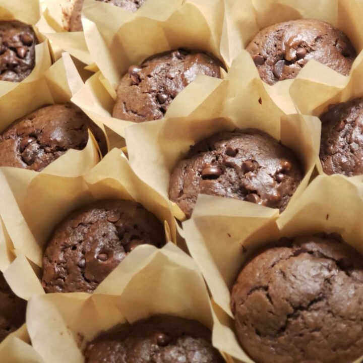 Triple Chocolate Protein Muffins