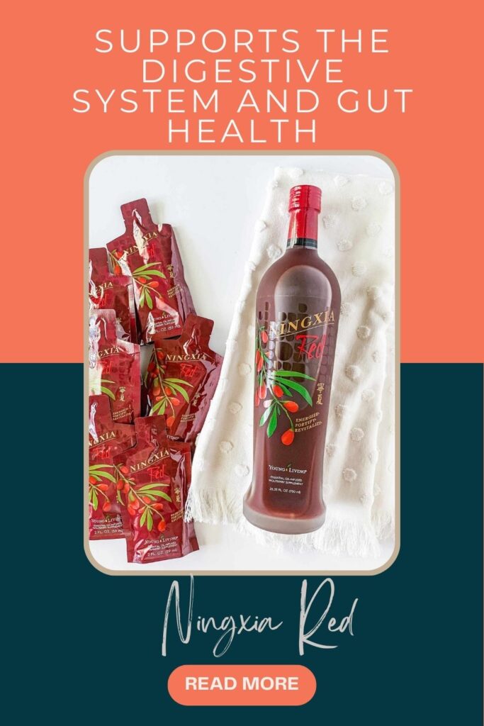 Ningxia Red and Gut Health with a Bottle of Ningxia and individual packets