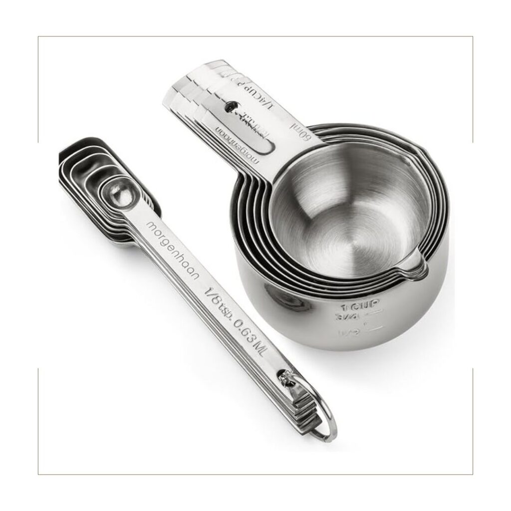 Stainless Steel Measuring Cups and Spoons