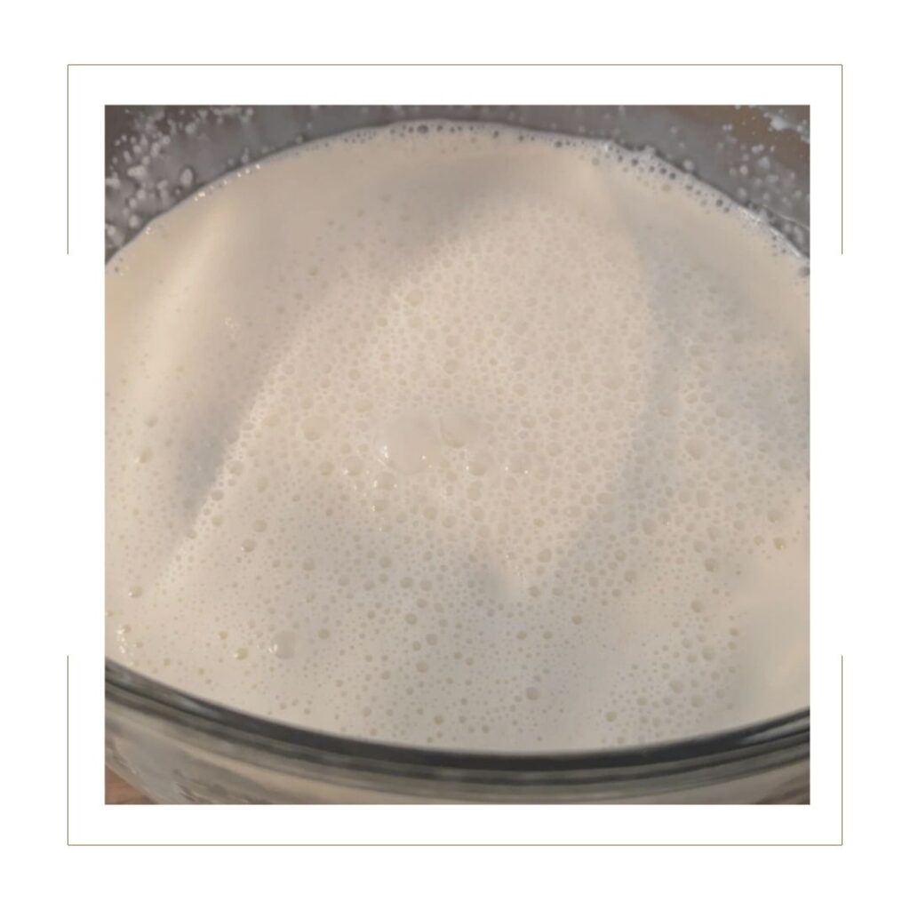 Homemade Vanilla Ice Cream Mixture in Glass Bowl