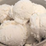 Vanilla Ice Cream scooped into a bowl