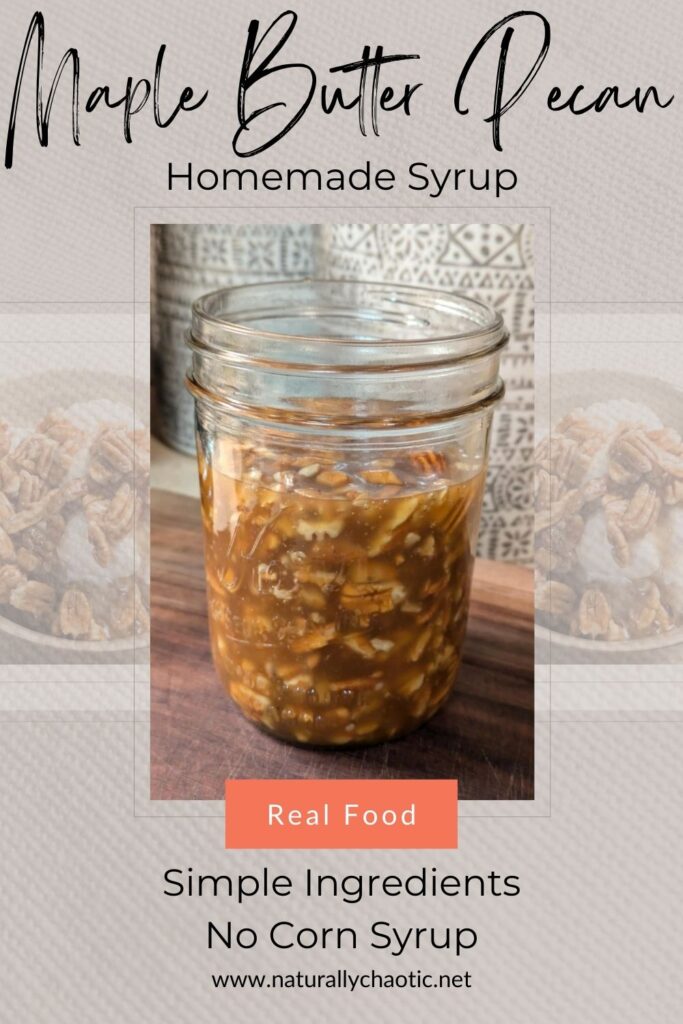 Maple Butter Pecan Syrup Pinterest Image