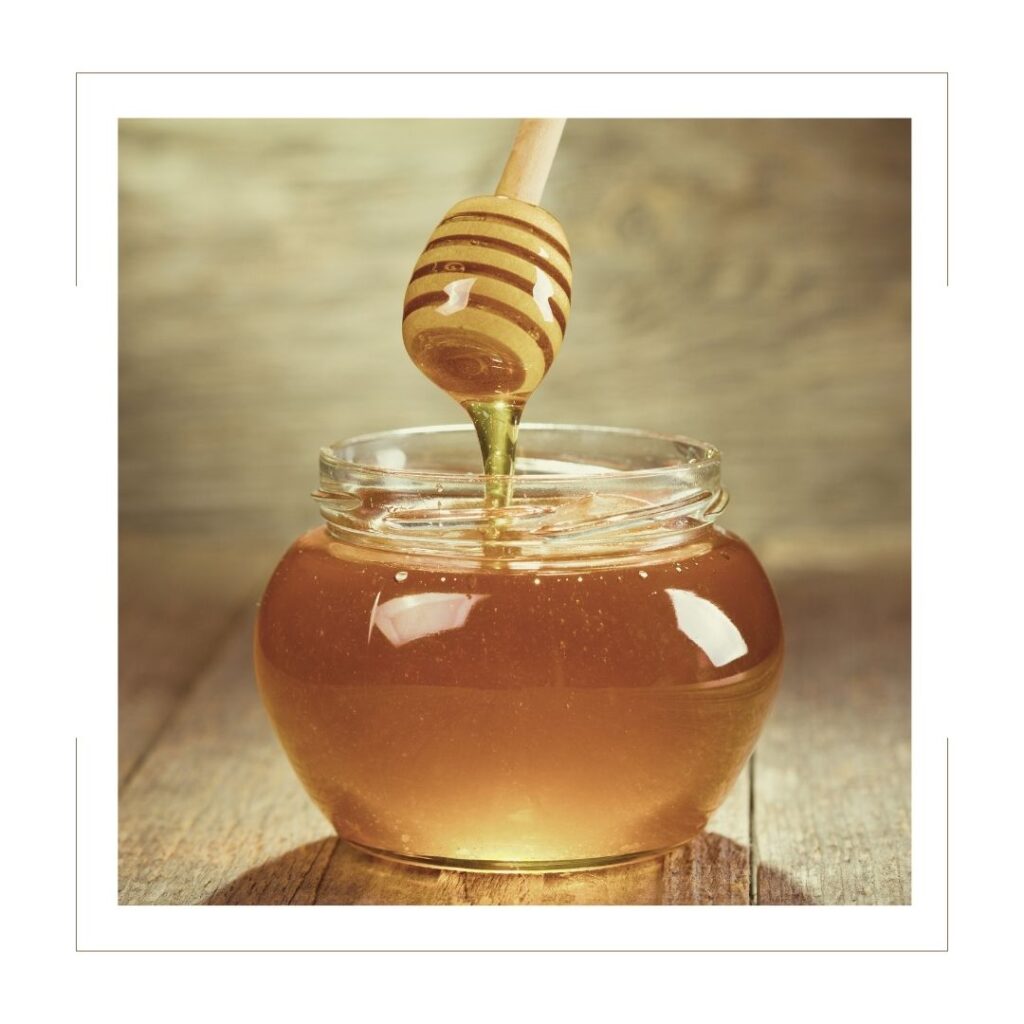 Honey in a glass jar