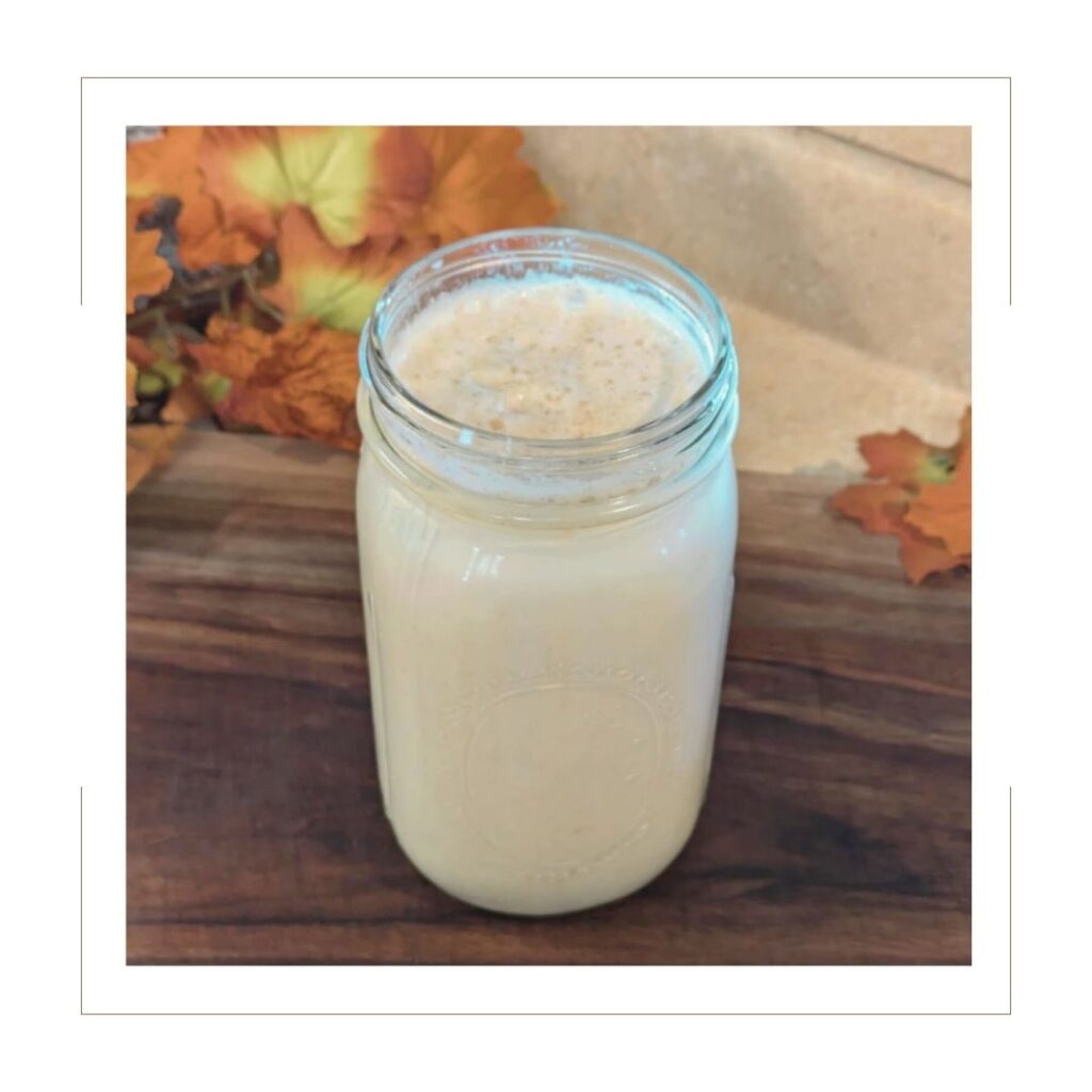 Pumpkin Spice Creamer in a Mason Jar