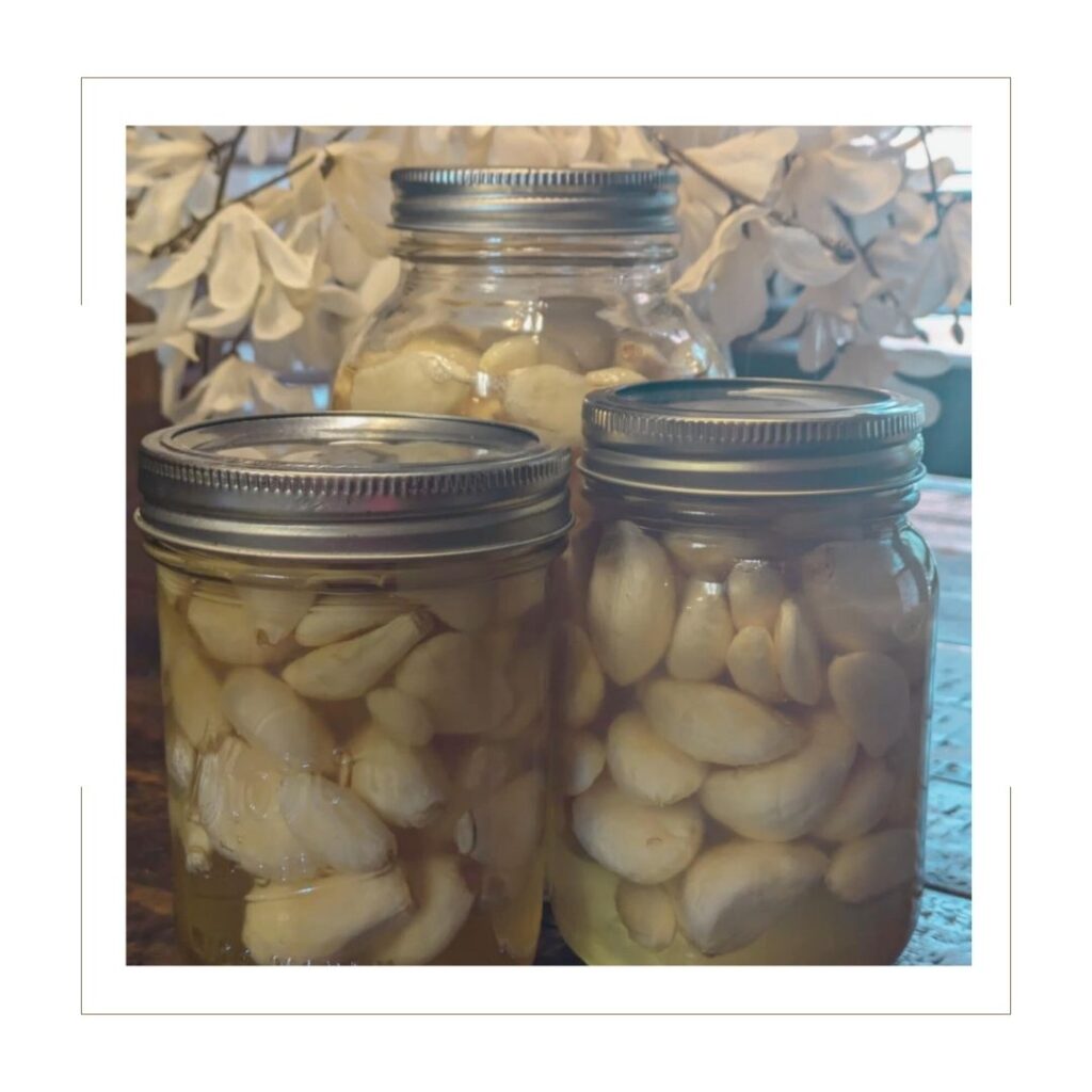 honey garlic in three different mason jars