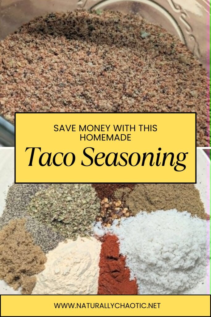 Taco Seasoning Pinterest Image Blend and Individual Spices