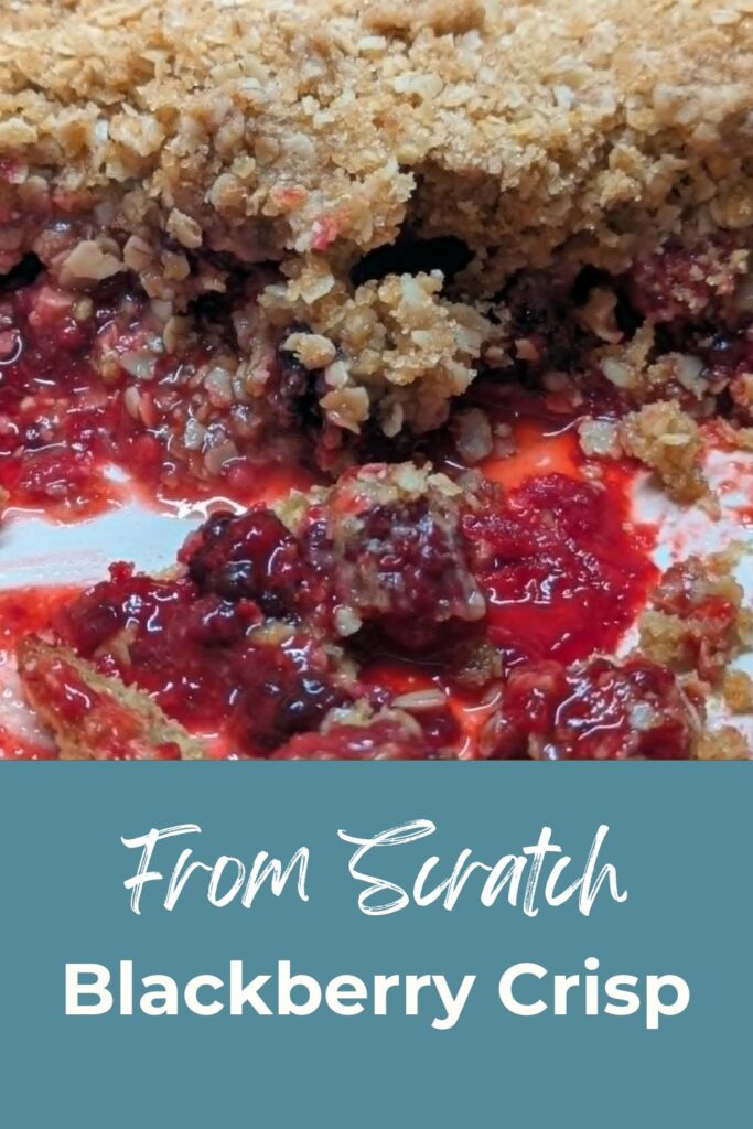 Pinterest Image for Blackberry Crisp