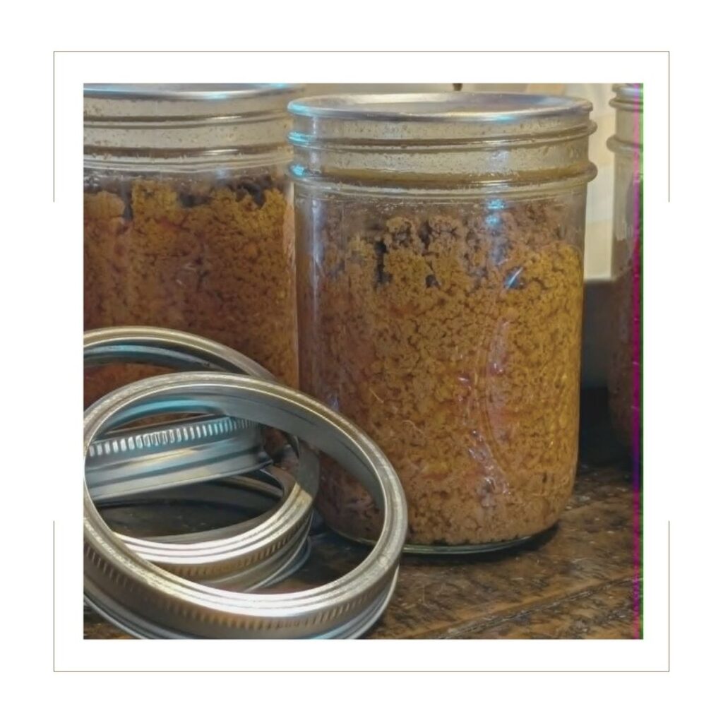 canned taco meat with canning rings