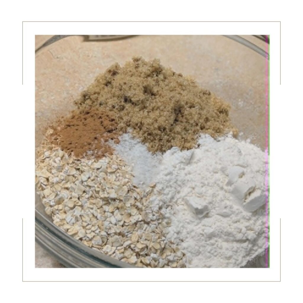 Dry ingredients for blackberry crisp