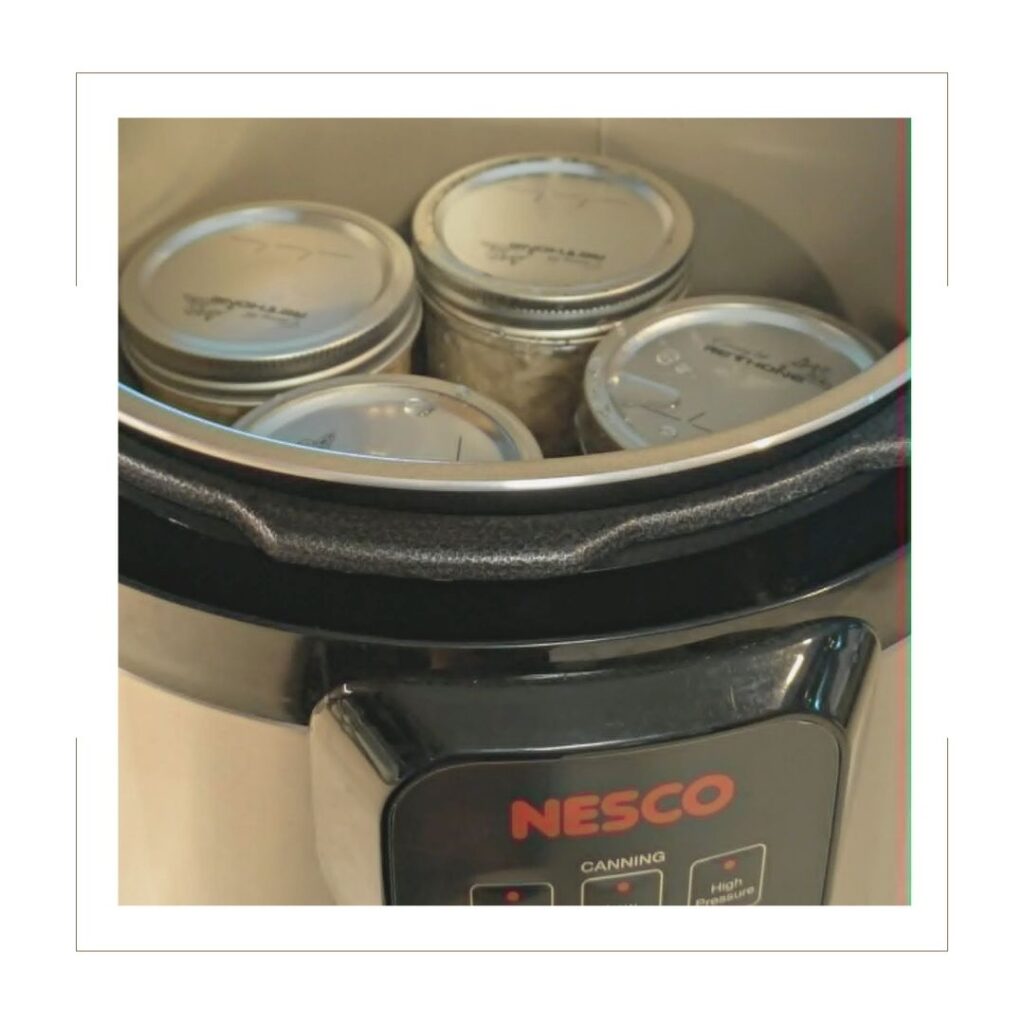 Nesco electric canner with jars inside